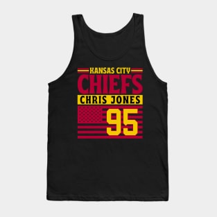 Kansas City Chiefs Chris Jones 95 American Flag Football Tank Top